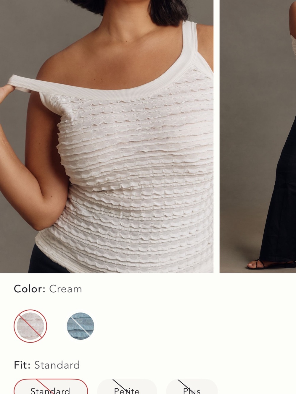 Anthropologie Scoop Neck Ruffled Tank - Picture 2 of 9